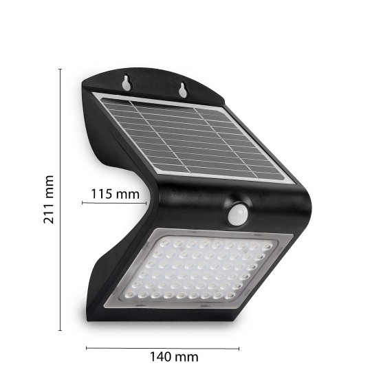 COLOMBA: 4W (500lm) solar-powered LED wall...