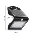 COLOMBA: 4W (500lm) solar-powered LED wall light with motion sensor
