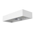 800-lumen solar-powered LED wall light with motion detector. White.