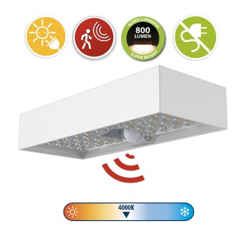 800-lumen solar-powered LED wall light with motion... 2