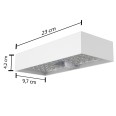 800-lumen solar-powered LED wall light with motion detector. White.
