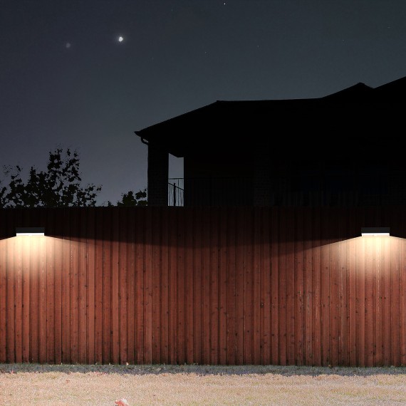 800-lumen solar-powered LED wall light with...