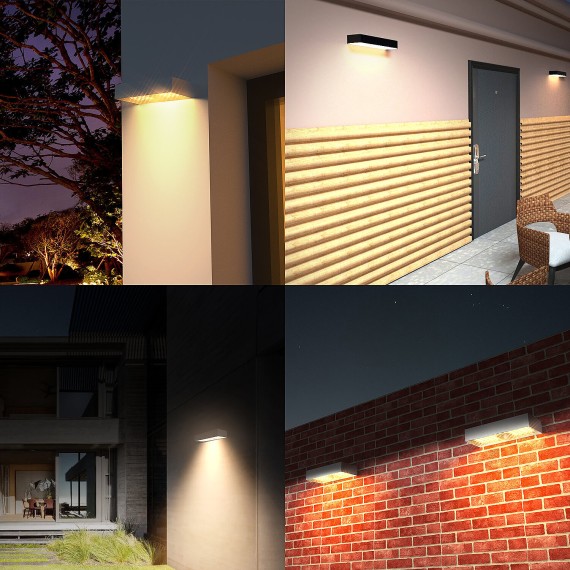 800-lumen solar-powered LED wall light with...