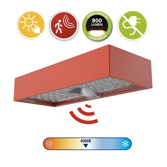 Applique murale LED solaire de 800 lumens avec...