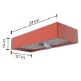 Applique murale LED solaire de 800 lumens avec détecteur de mouvement. Couleur brique.