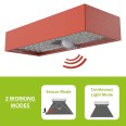 Applique murale LED solaire de 800 lumens avec détecteur de mouvement. Couleur brique.