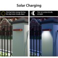 Applique murale LED solaire de 800 lumens avec détecteur de mouvement. Couleur brique.