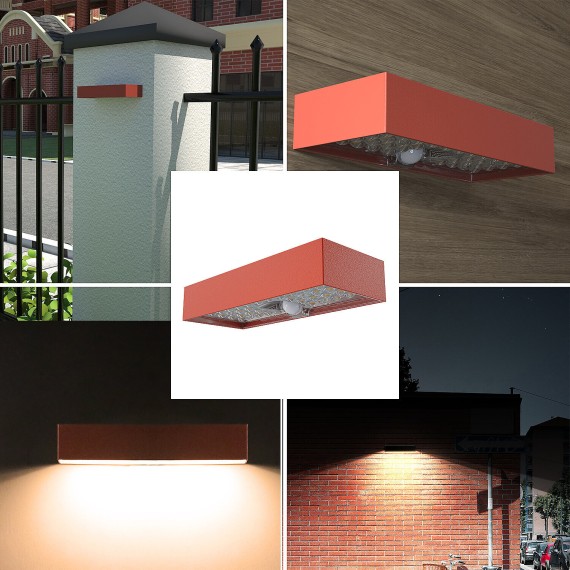 Applique murale LED solaire de 800 lumens avec...