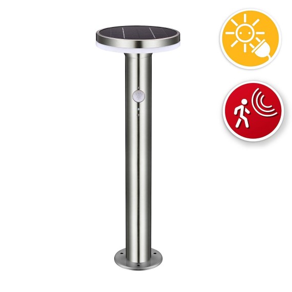 DEVILS TOWER: 600-lumen solar LED floor lamp....