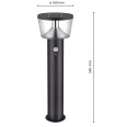 600 lumen solar floor lamp with motion detector