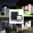 Proiettore LED a carica solare 1500 lumen, con rilevatore di presenza. Pannello solare deportato