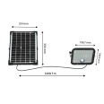 Solarbetriebener LED-Fluter mit 4800 Lumen und Bewegungsmelder. Abnehmbares Solarpanel.