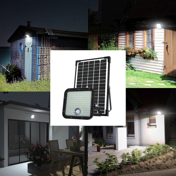 Solarbetriebener LED-Fluter mit 4800 Lumen und...