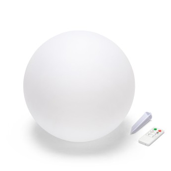 40cm solar-powered RGB LED sphere lamp. With remote control.
