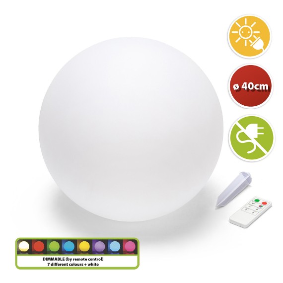 Lámpara esférica LED RGB de 40 cm con energía...