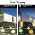 Lámpara esférica LED RGB de 40 cm con energía solar. Con mando a distancia.