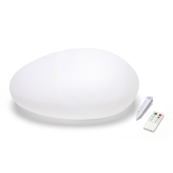 SOLAR STONE: Solar-powered RGB light stone. Remote control.