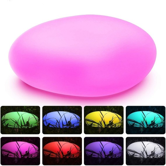 PIEDRA SOLAR: Piedra luminosa RGB con energía...