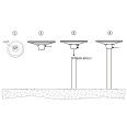 Lampadaire solaire LED de 2300 lumens, IP65, sur poteau