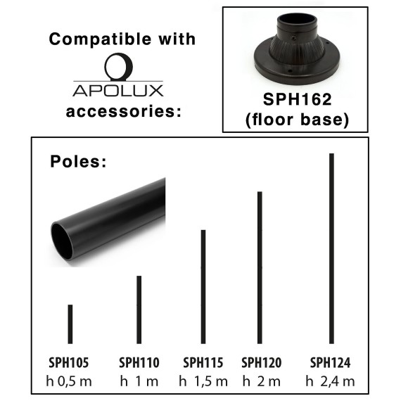 Lampadaire solaire LED de 2300 lumens, IP65,...