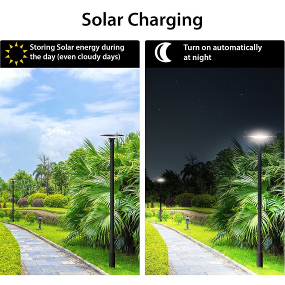 Lampadaire solaire LED de 2300 lumens, IP65,...