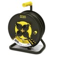 Enrollador de cable eléctrico profesional, 4 tomas y enchufe Schuko, H07RN-F3G2.5MM2, 40M, GS (TUV)- IP44.