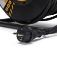 Enrollador de cable eléctrico profesional, 4 tomas y enchufe francés, H07RN-F3G2.5MM2, 25M, NF,CE - IP44.