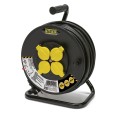 Professional electric cable reel, 4 sockets and Schuko plug, H07RN-F3G1.5MM2, 25M, GS (TUV)- IP44.