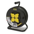 Professional electric cable reel, 4 sockets and Schuko plug, H07RN-F3G1.5MM2, 40M, GS (TUV)- IP44.