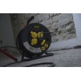 Enrollador de cable eléctrico profesional, 4 tomas y enchufe francés, H07RN-F3G1.5MM2, 40M, NF,CE - IP44.