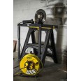 Professionelle elektrische Kabeltrommel, 4 französische Steckdosen und Stecker, H07RN-F3G2.5MM2, 40M, NF, CE - IP44. Mit festem