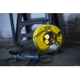 Professionelle elektrische Kabeltrommel, 4 französische Steckdosen und Stecker, H07RN-F3G2.5MM2, 40M, NF, CE - IP44. Mit festem