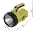 SPOTEX: Faro ricaricabile ATEX, 5W, 300lm. Con base di carica a muro