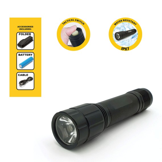 LEOPARD : Lampe torche LED rechargeable en...