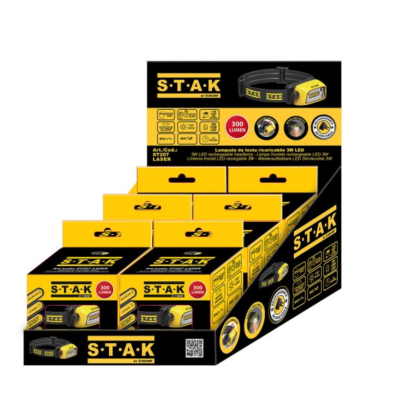 Professional rechargeable LED headlamp, 300...