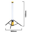Wiederaufladbare LED-Leuchte mit 6.000 Lumen, 54 W Leistung, 360° Abstrahlwinkel und Stativ. Schnellladegerät.