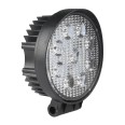 Projecteur de travail rond 12/24 V, 27 W et 1 800 lumens, IP67. Noir
