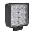 12/24V square work light, 48W and 2800 lumens, IP67. Black