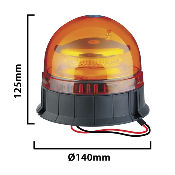 Luz intermitente LED 12/24V con base plana y...