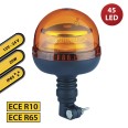 12/24-V-LED-Blinkleuchte mit flexiblem Sockel (DIN). 20 W. Orange.