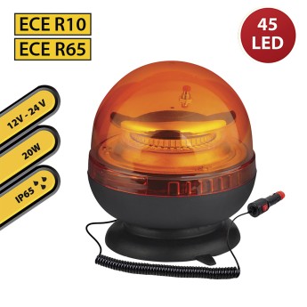 12/24V LED flashing light with magnetic base and... 2