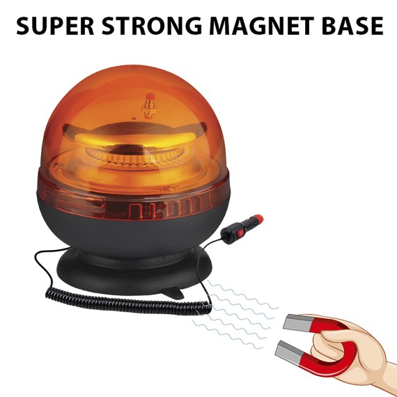 Luz intermitente LED 12/24V con base magnética...