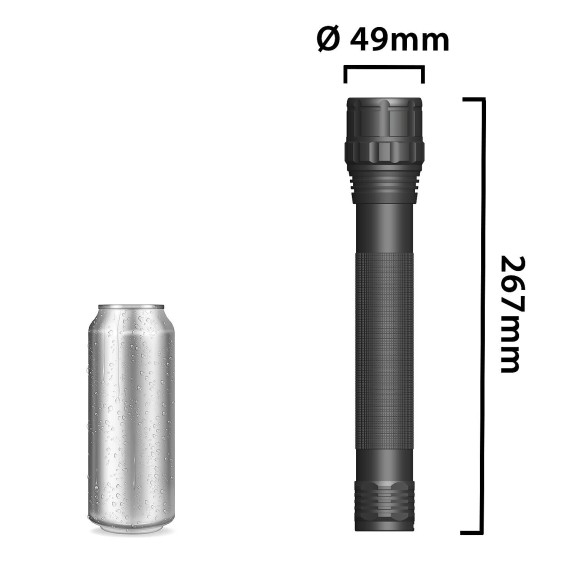 MAMBA : Lampe torche LED rechargeable de 5000...