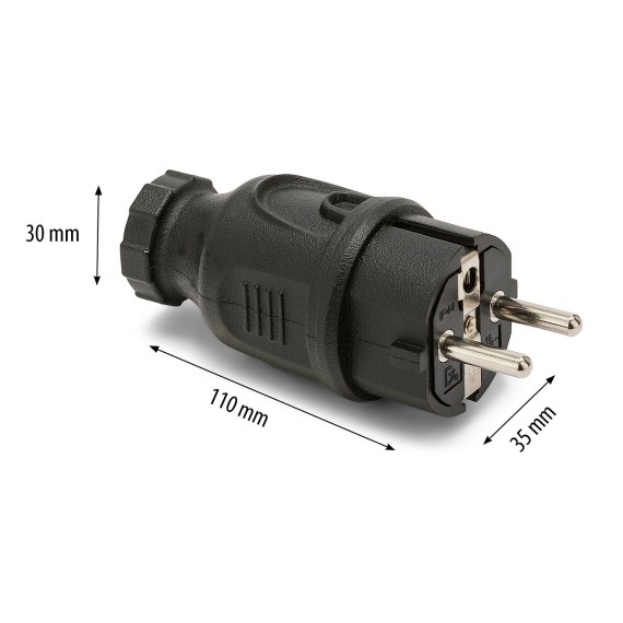 Enchufe Velamp 2P+T con cable – Enchufe macho...
