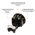 Toma de corriente Velamp 2P+T con cable – Toma hembra estilo francés – Protección IP44