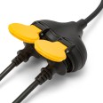 Cable alargador Stak M/2xF para obras de construcción, estándar francés, 3 metros. H07RN-F 3G1,5 mm², NF, CE - IP45