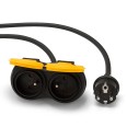 Cable alargador Stak M/2xF para obras de construcción, estándar francés, 5 metros. H07RN-F 3G1,5 mm², NF, CE - IP46