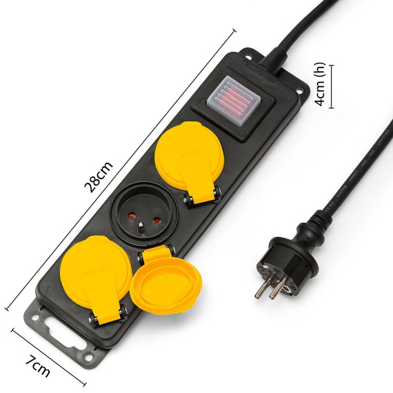 Presa Multipla per Esterno IP44 - 3 Prese...