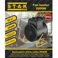 Hot air generator with steel element, IP24, 2KW