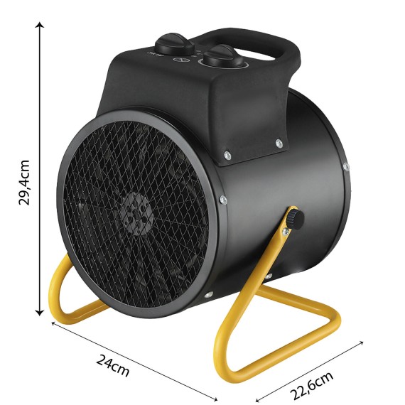 Hot air generator with steel element, IP24, 3KW